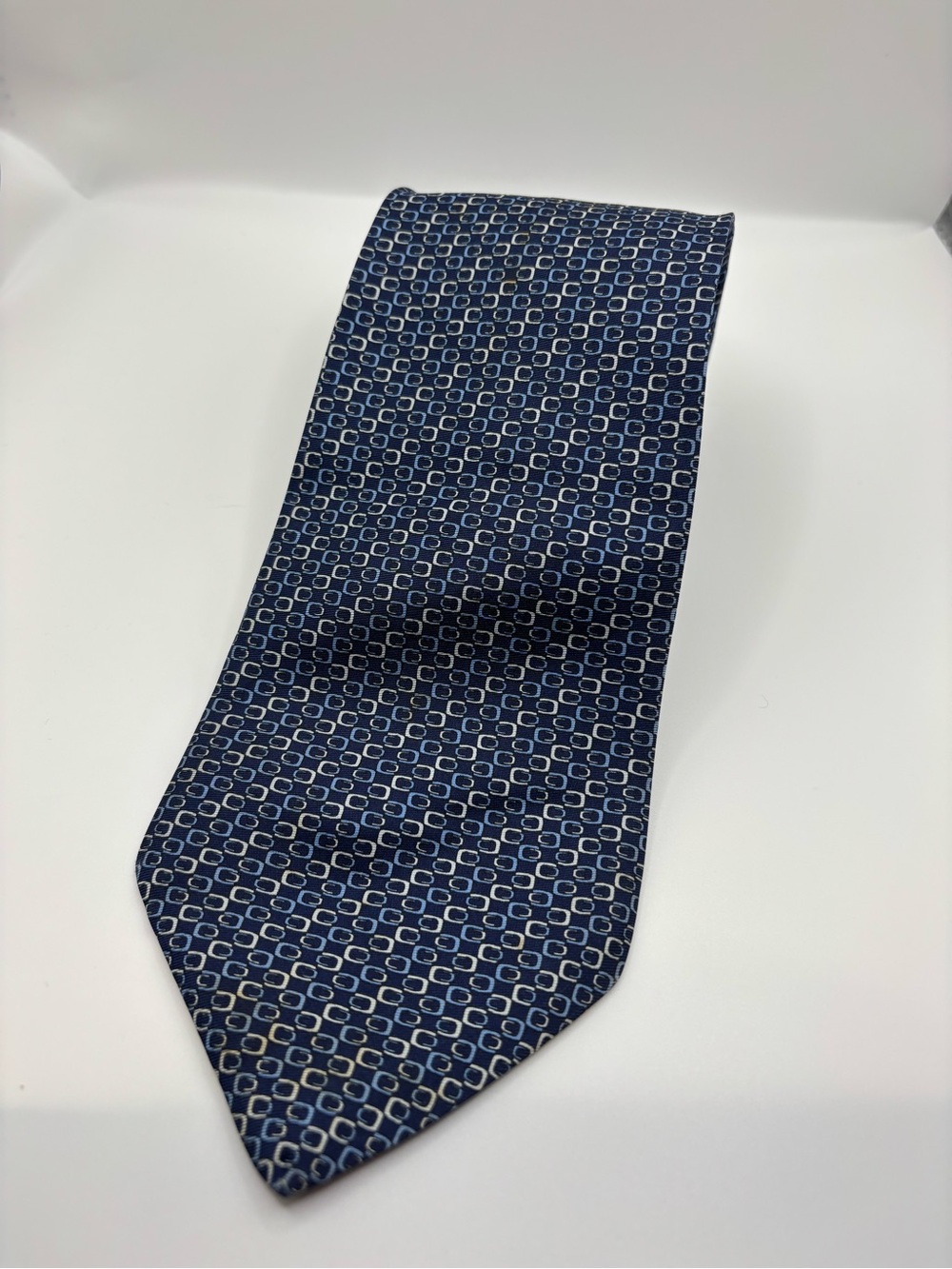 CELINE Paris Geometric Logo Woven Silk Pointed Ties One Size